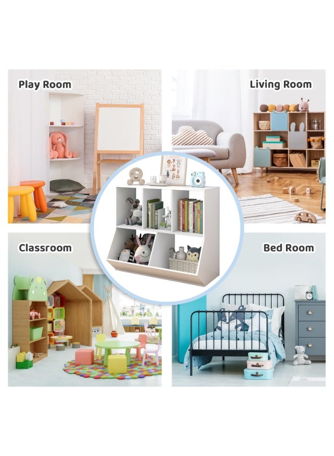 YY-ريشير رفوف تخزين ألعاب الأطفال، رف تخزين للأطفال بارتفاع 90 سم لغرفة اللعب، غرفة المعيشة، الفصل الدراسي، غرفة النوم - Image 2